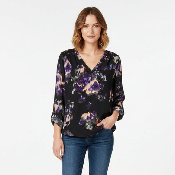 Joie Floral Blouse - Women’s XS, 100% Silk, Sheer & Elegant - Picture 1 of 7
